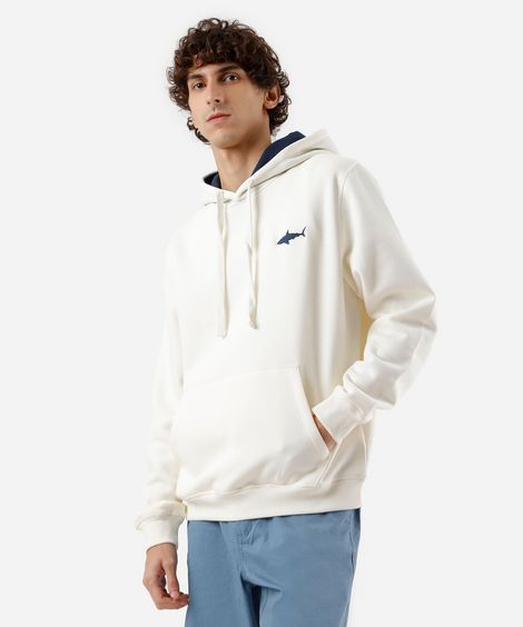 blusão masculino de moletom com capuz e bordado off white