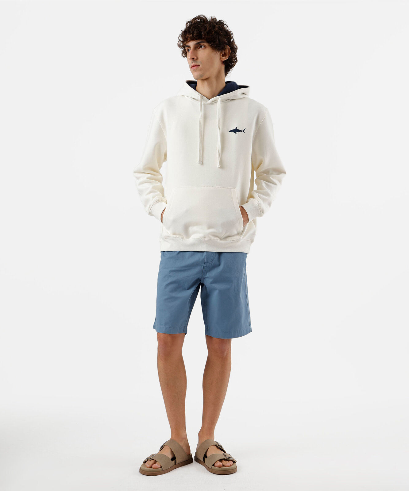 blusão masculino de moletom com capuz e bordado off white