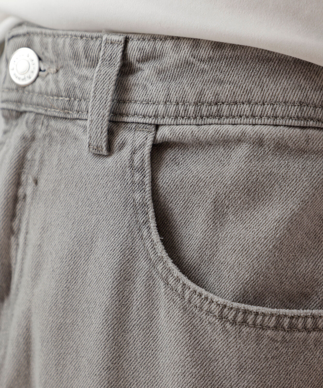 calça reta masculina jeans cinza