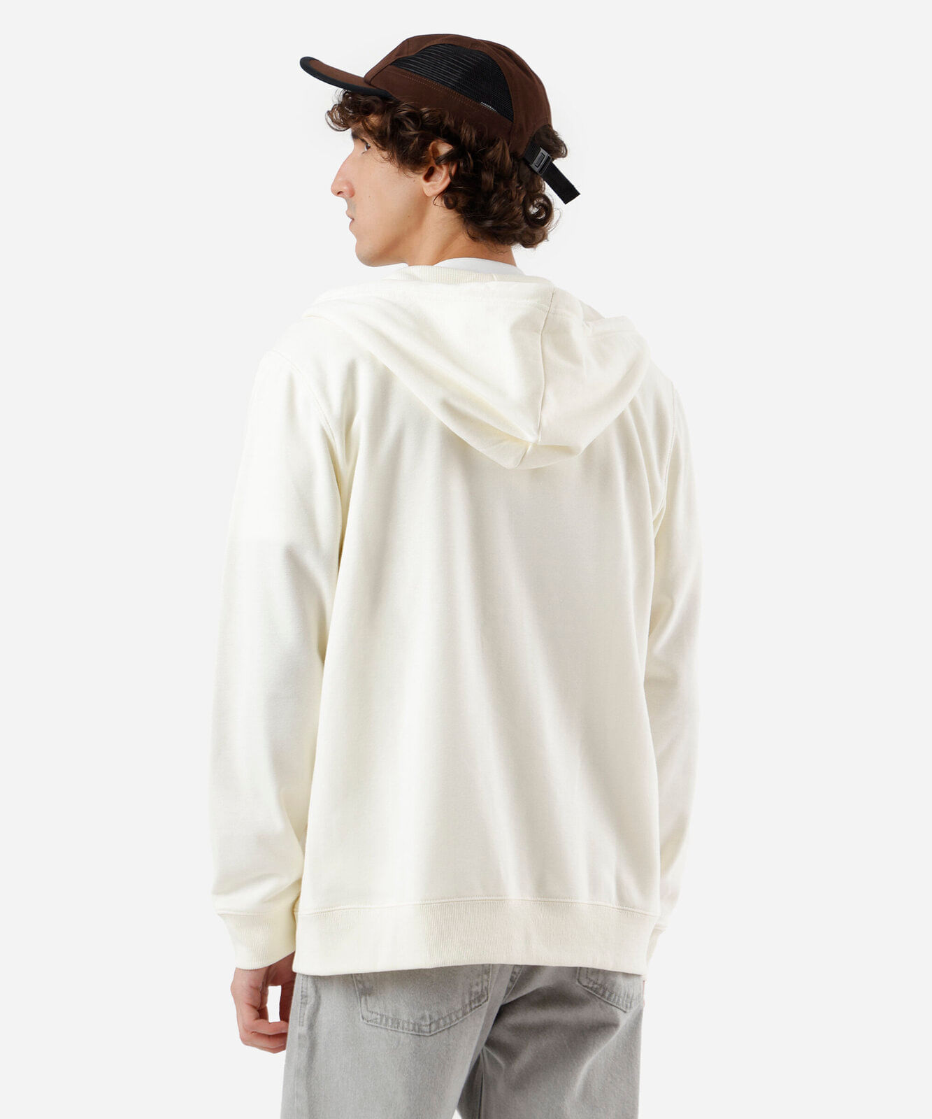 blusão básico masculino de moletom com capuz off white
