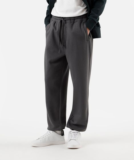 calça masculina de moletom baggy jogger cinza