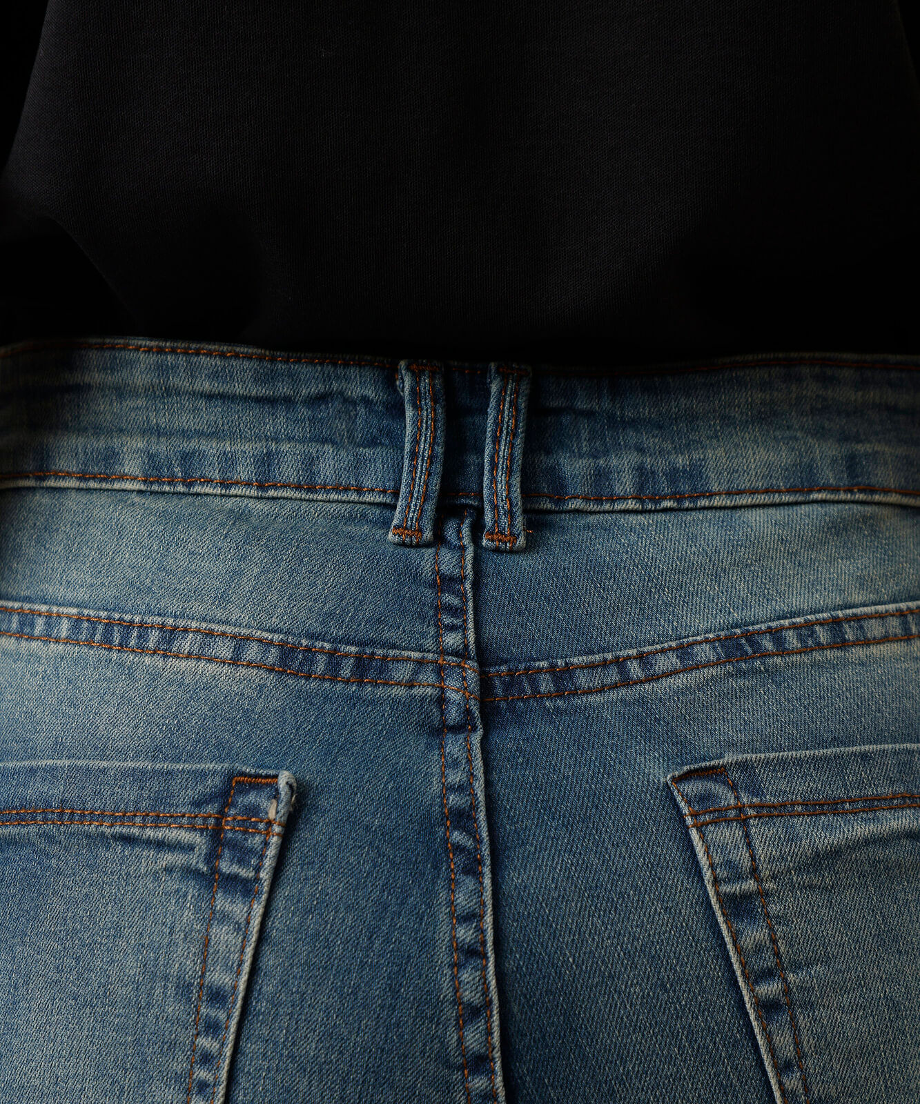 calça jeans flare cintura alta azul