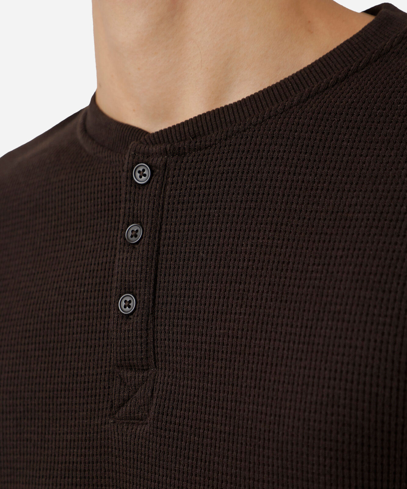 blusa básica masculina manga longa texturizada marrom