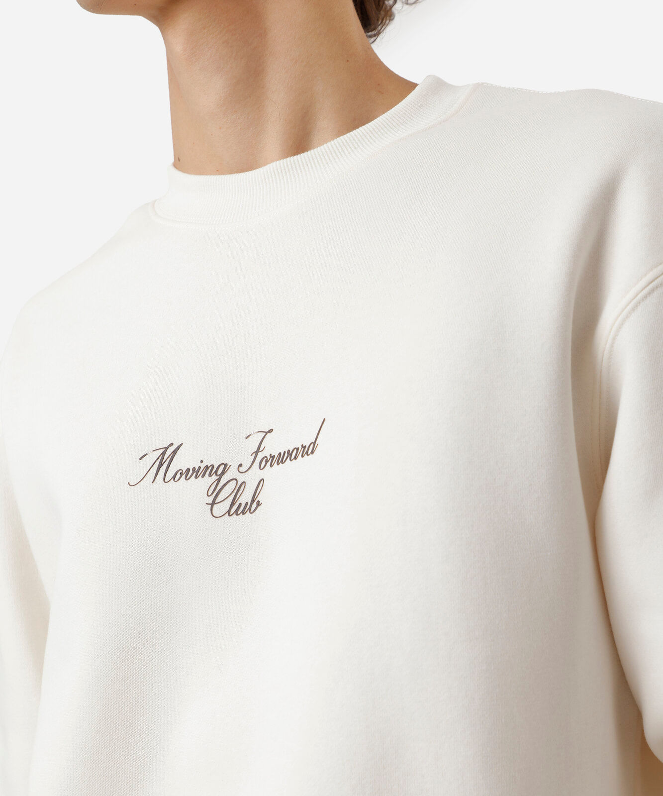 blusão masculino de moletom gola redonda estampado off white