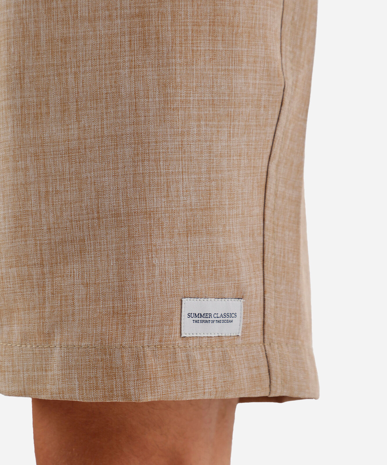 short masculino relaxed de sarja marrom