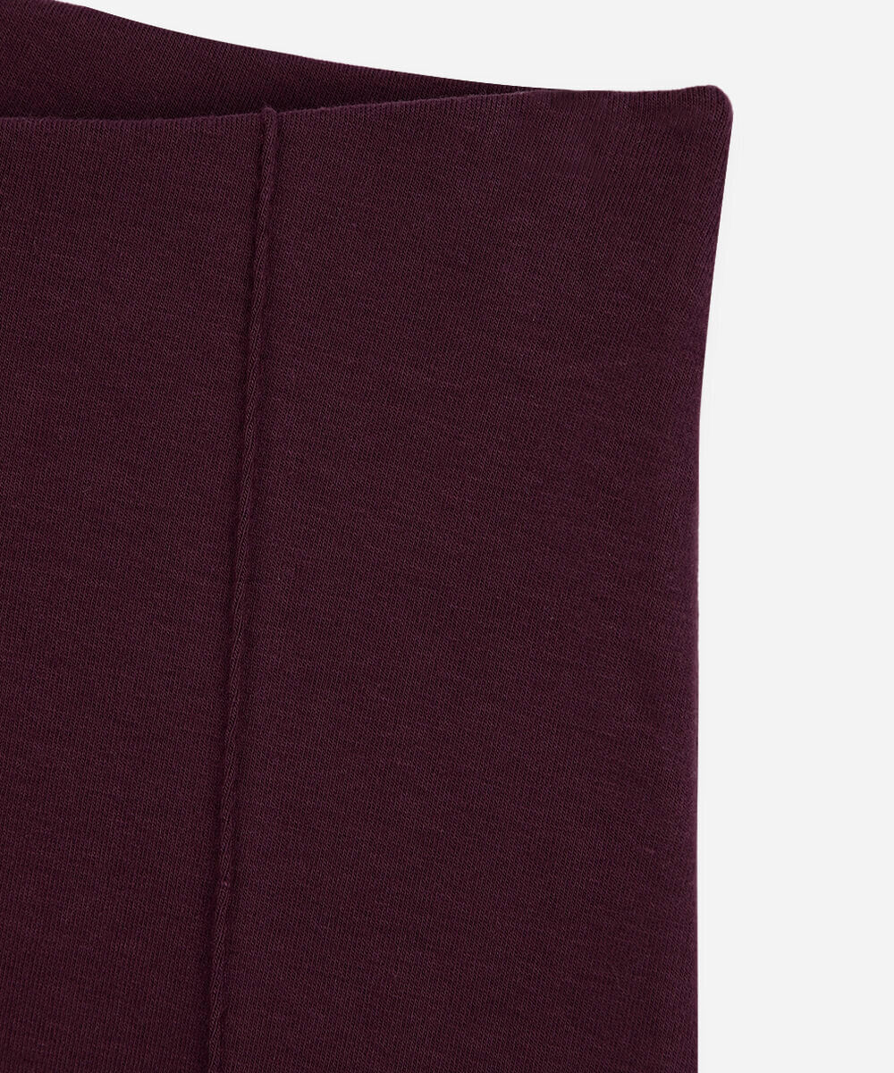 calça flare infantil de algodão com nervura vinho