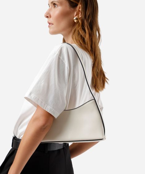 bolsa baguete off white