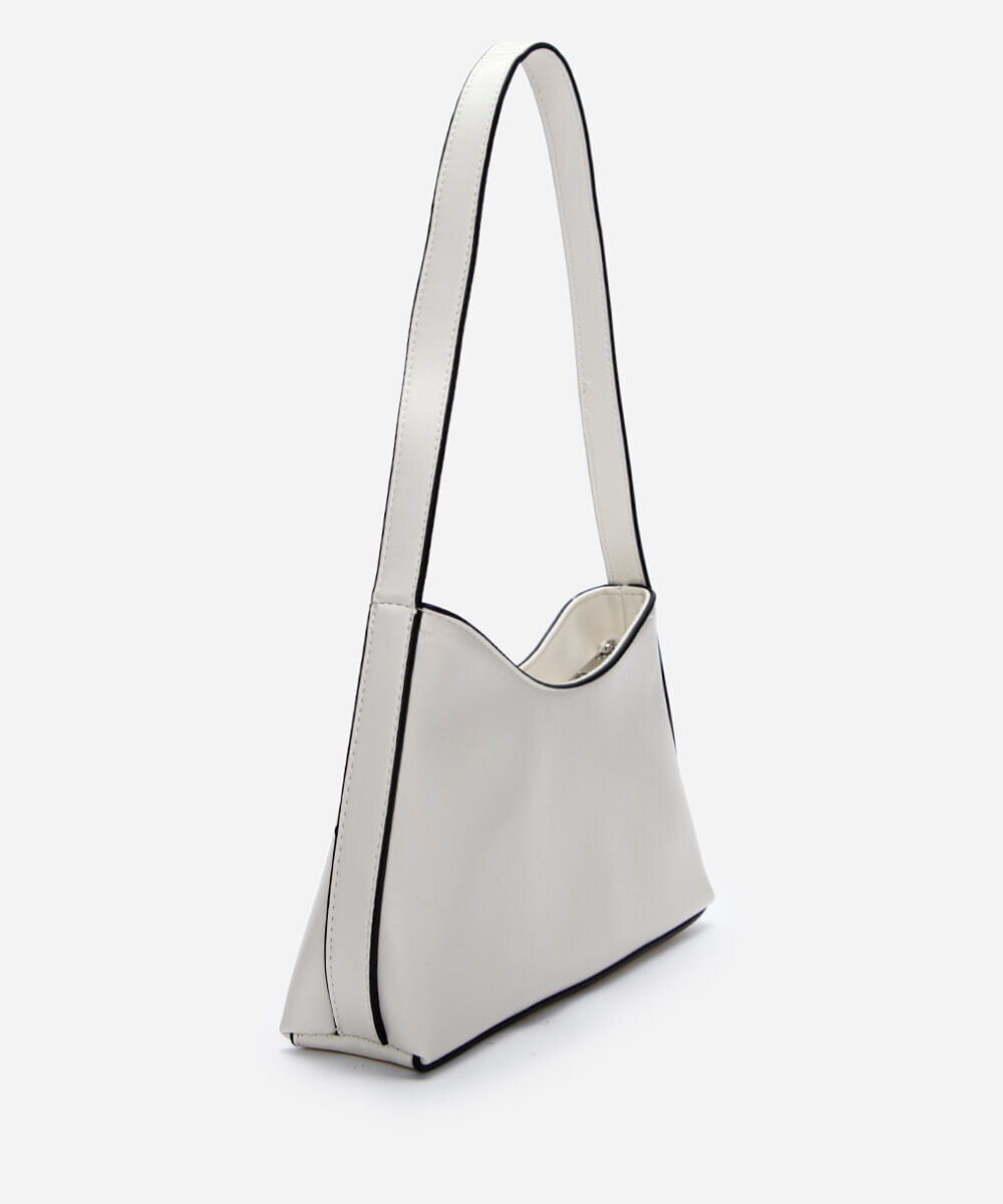 bolsa baguete off white
