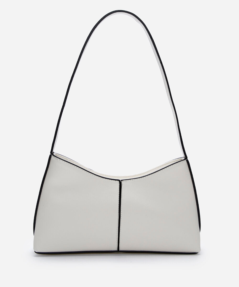 bolsa baguete off white