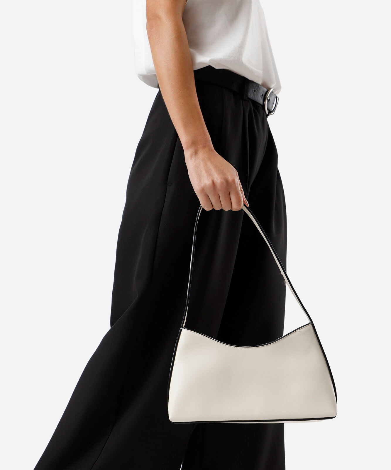 bolsa baguete off white