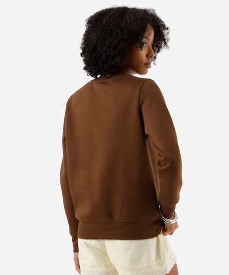 blusão feminino de moletom mickey mouse marrom