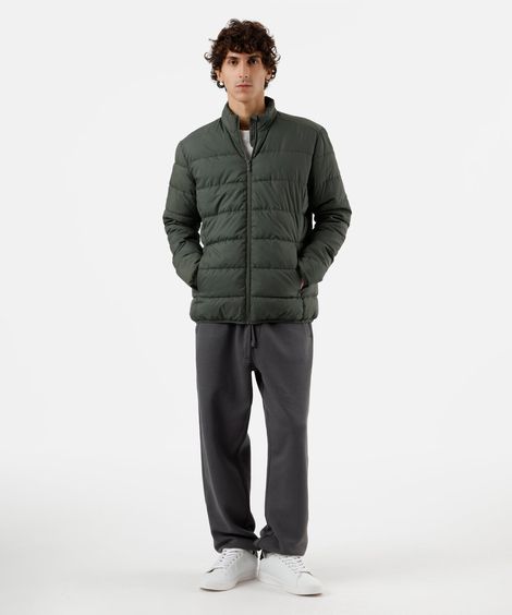 jaqueta puffer masculina verde