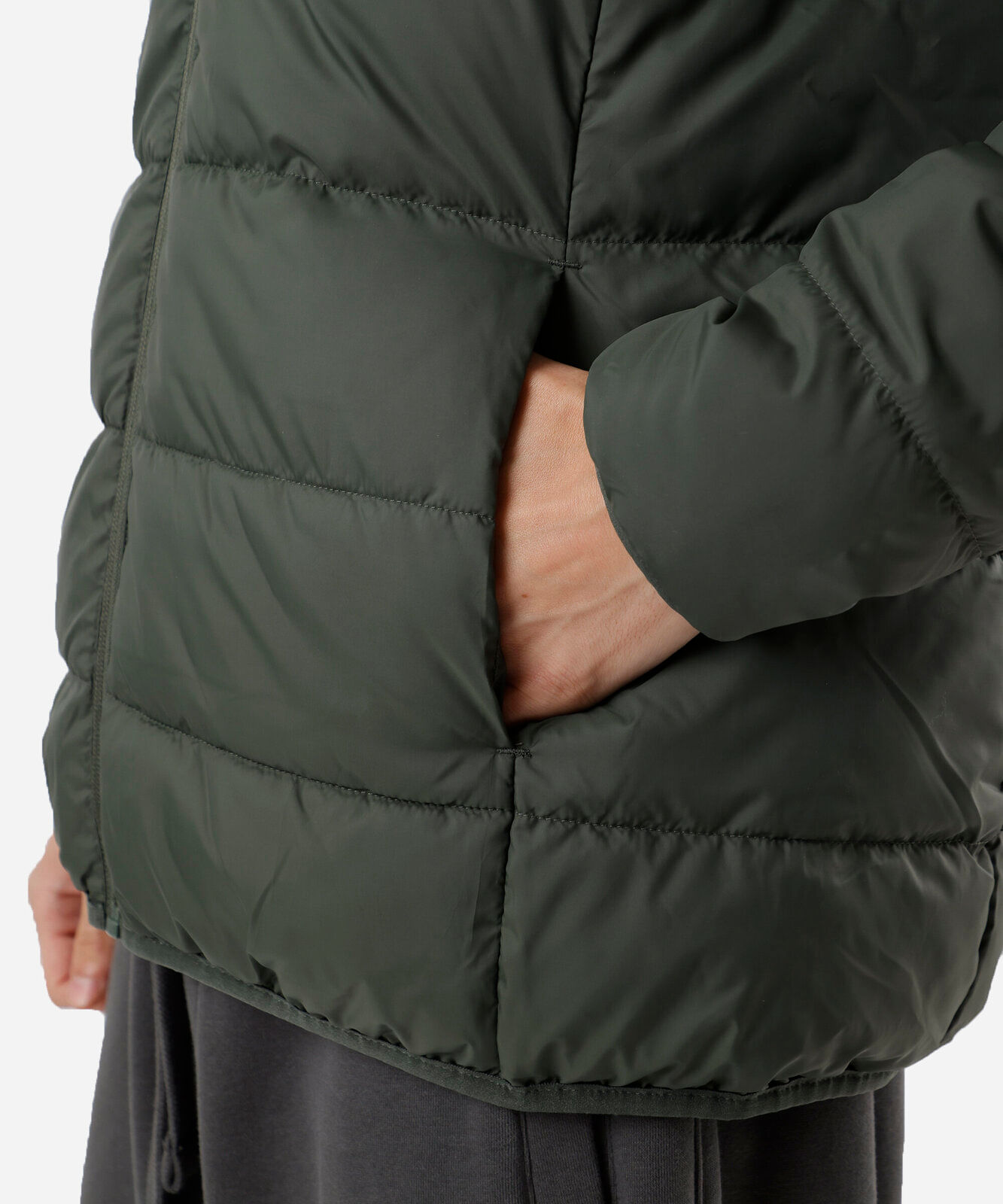 jaqueta puffer masculina verde