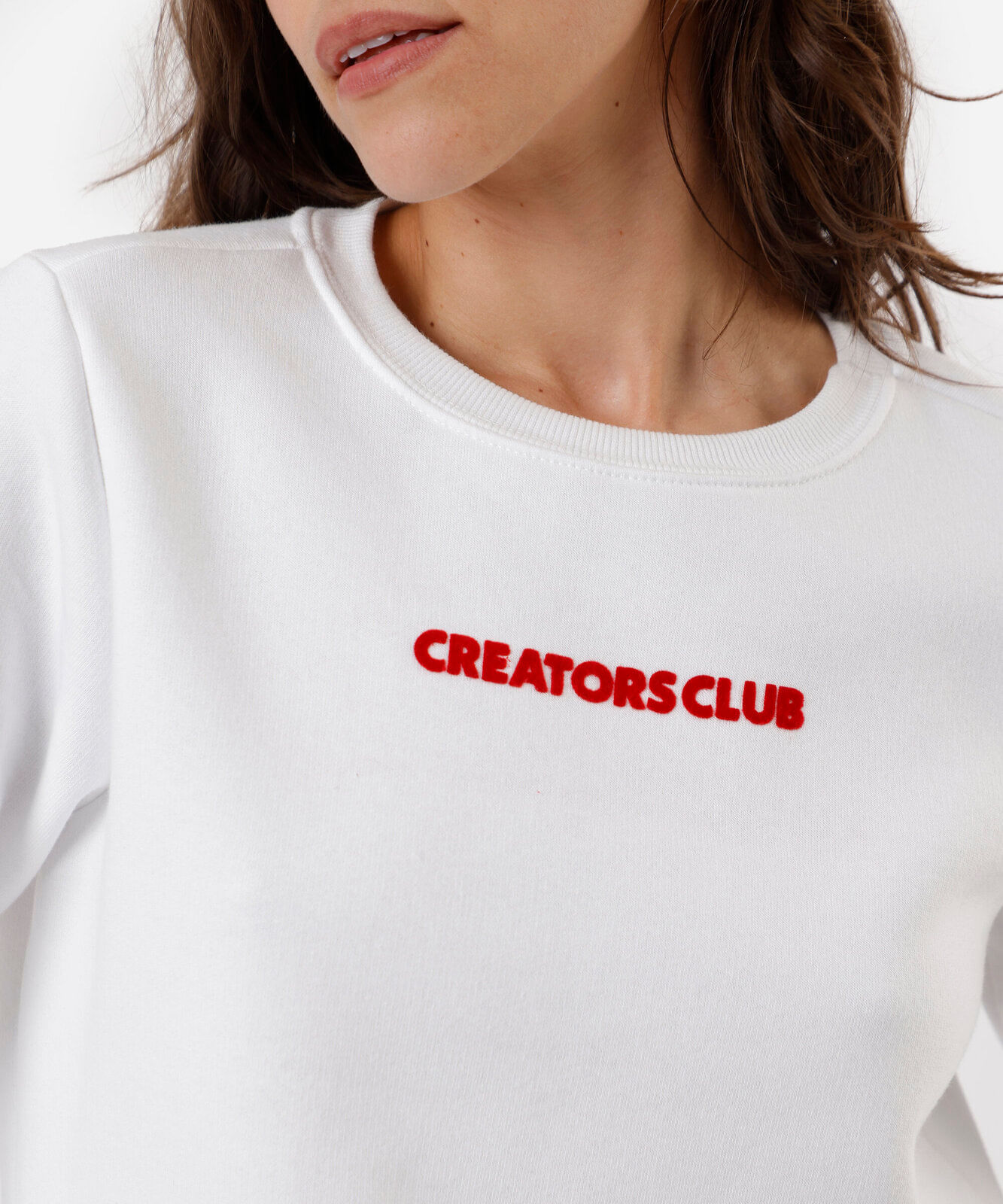 blusão feminino de moletom estampado off white