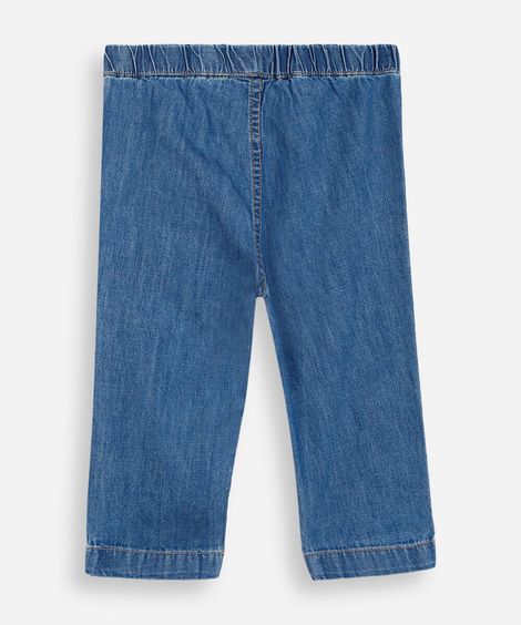 calça reta infantil jeans azul