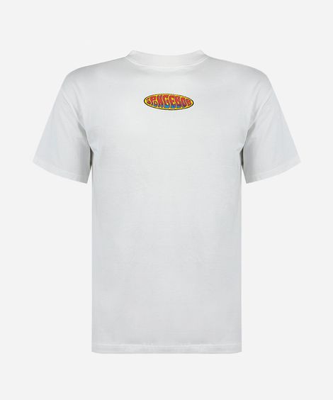 camiseta juvenil estampa frente costas bob esponja off white