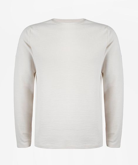 blusa juvenil manga longa canelada bege