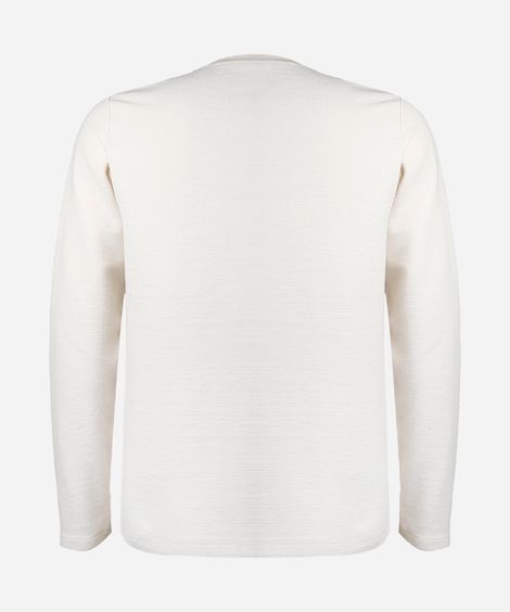 blusa juvenil manga longa canelada bege