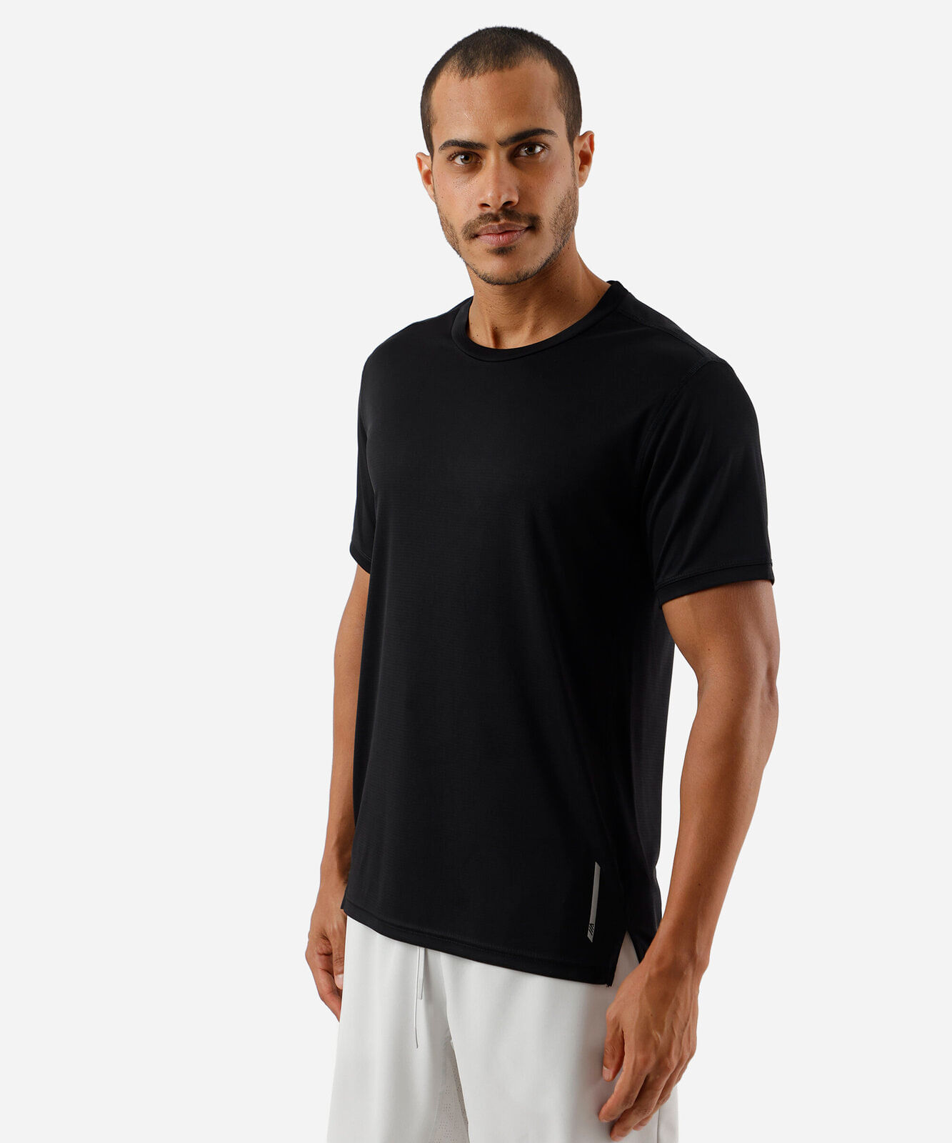 camiseta quadriculada esportiva ace preta