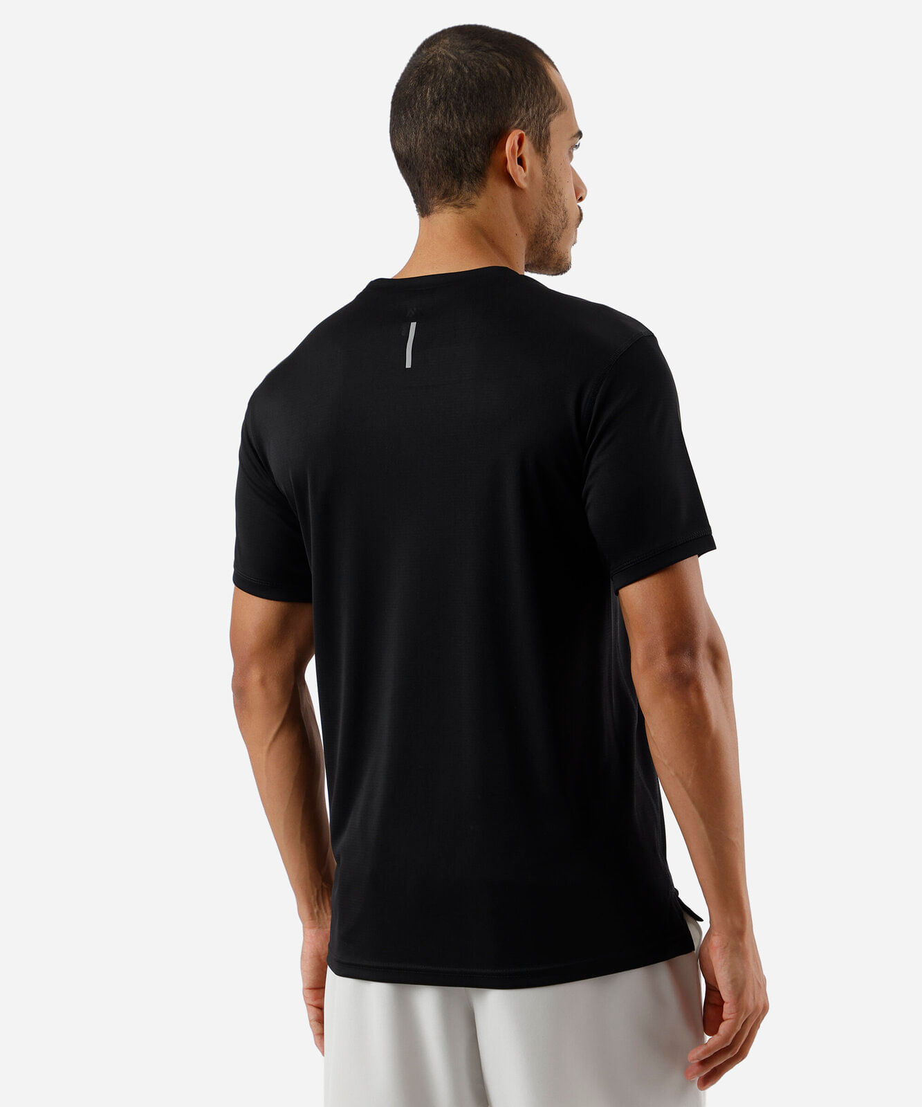 camiseta quadriculada esportiva ace preta