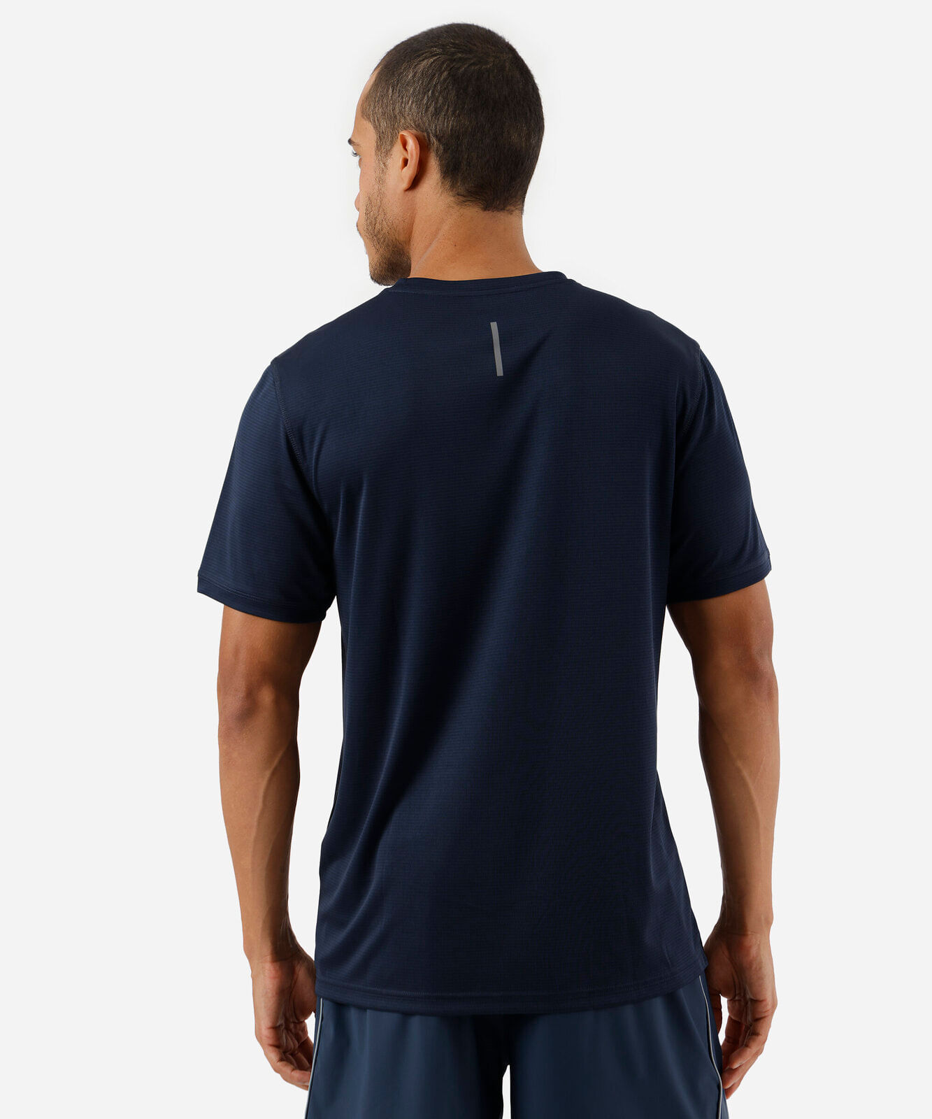 camiseta quadriculada esportiva azul