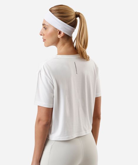 blusa cropped feminina esportiva ace branca