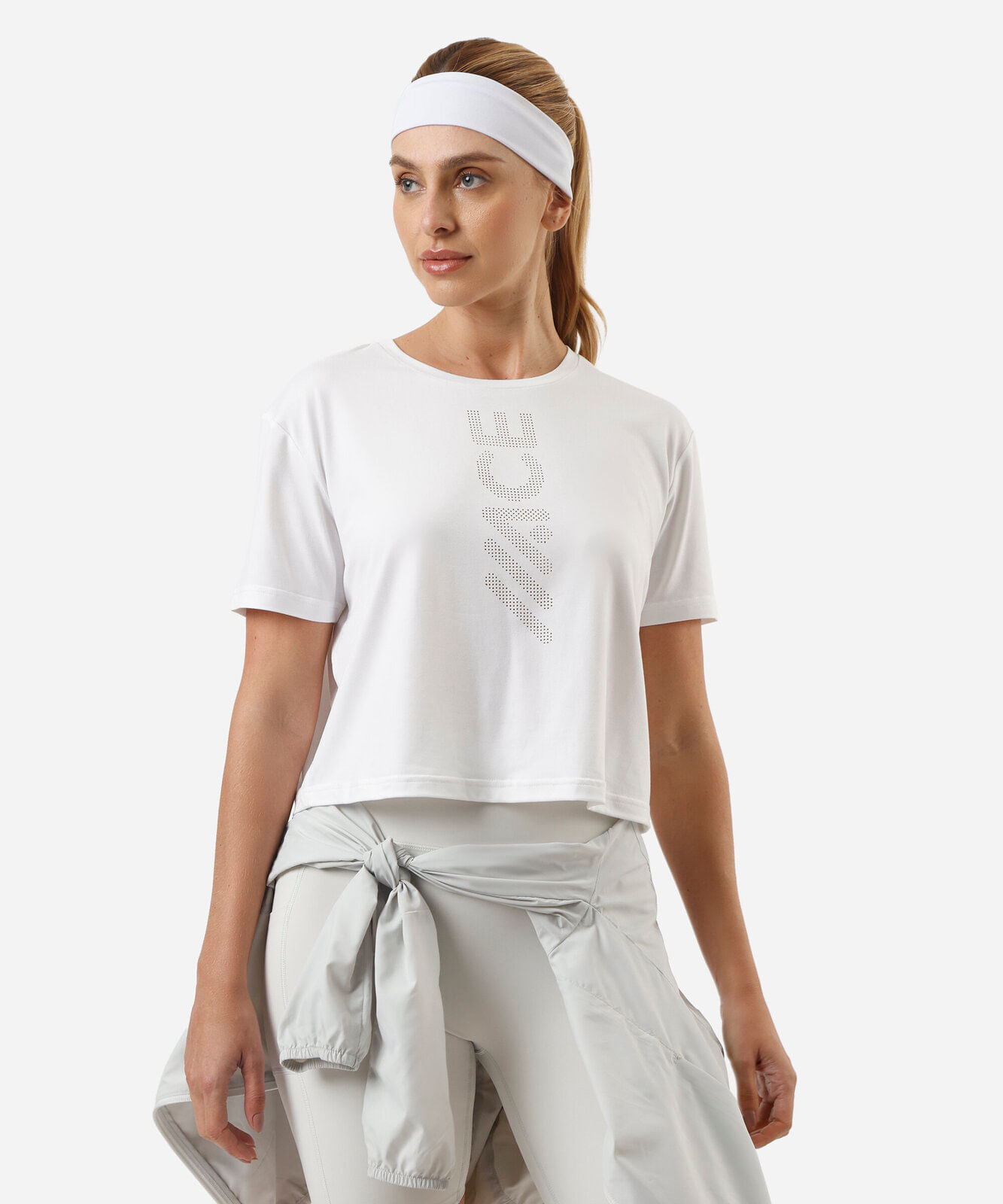 blusa cropped feminina esportiva branca