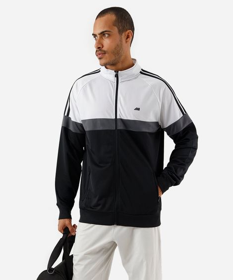 jaqueta com bolsos e recortes esportiva ace branca