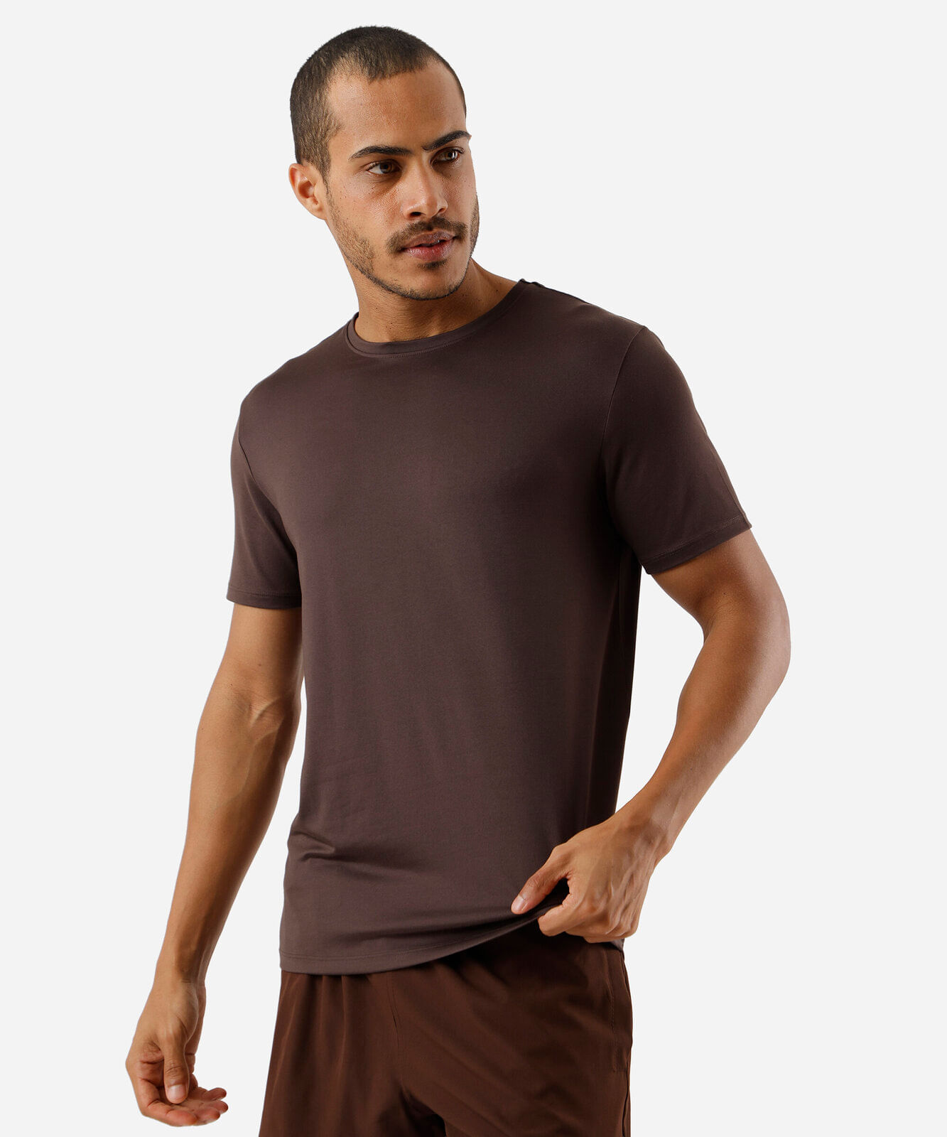 camiseta masculina basic marrom