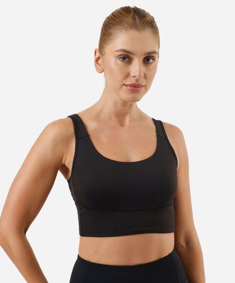 top feminino esportivo ace alça ajustável preto