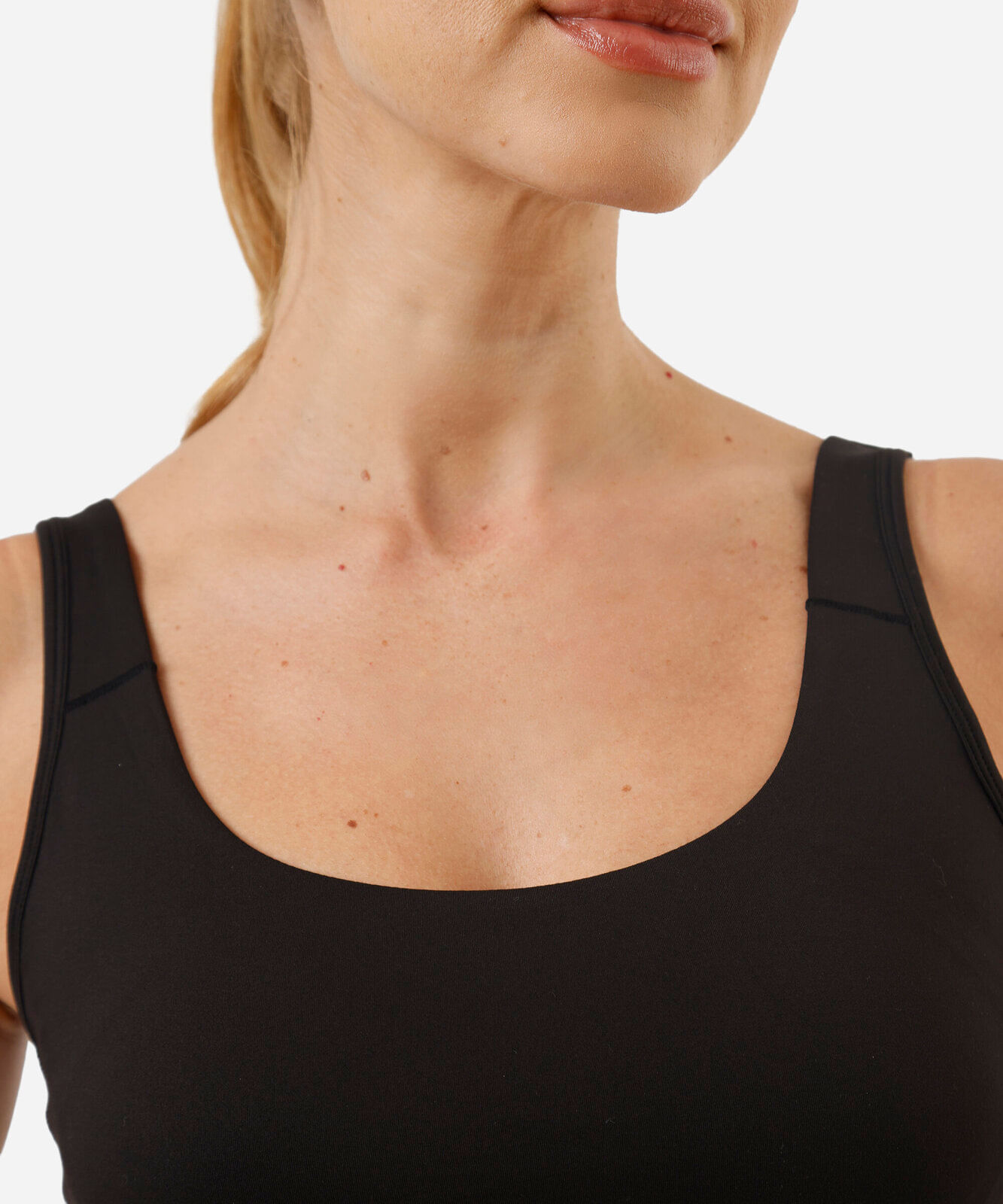 top feminino esportivo alça ajustável preto
