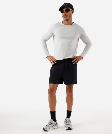 short masculino esportivo com bermuda de compressão preto