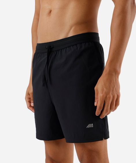 short masculino esportivo com bermuda de compressão preto