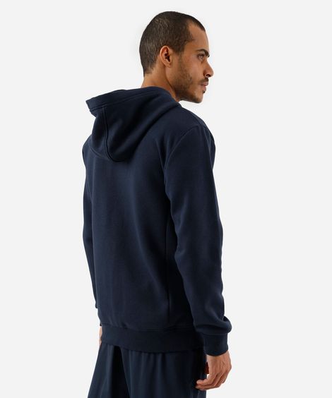 jaqueta masculina de moletom esportiva ace com capuz e bolso azul