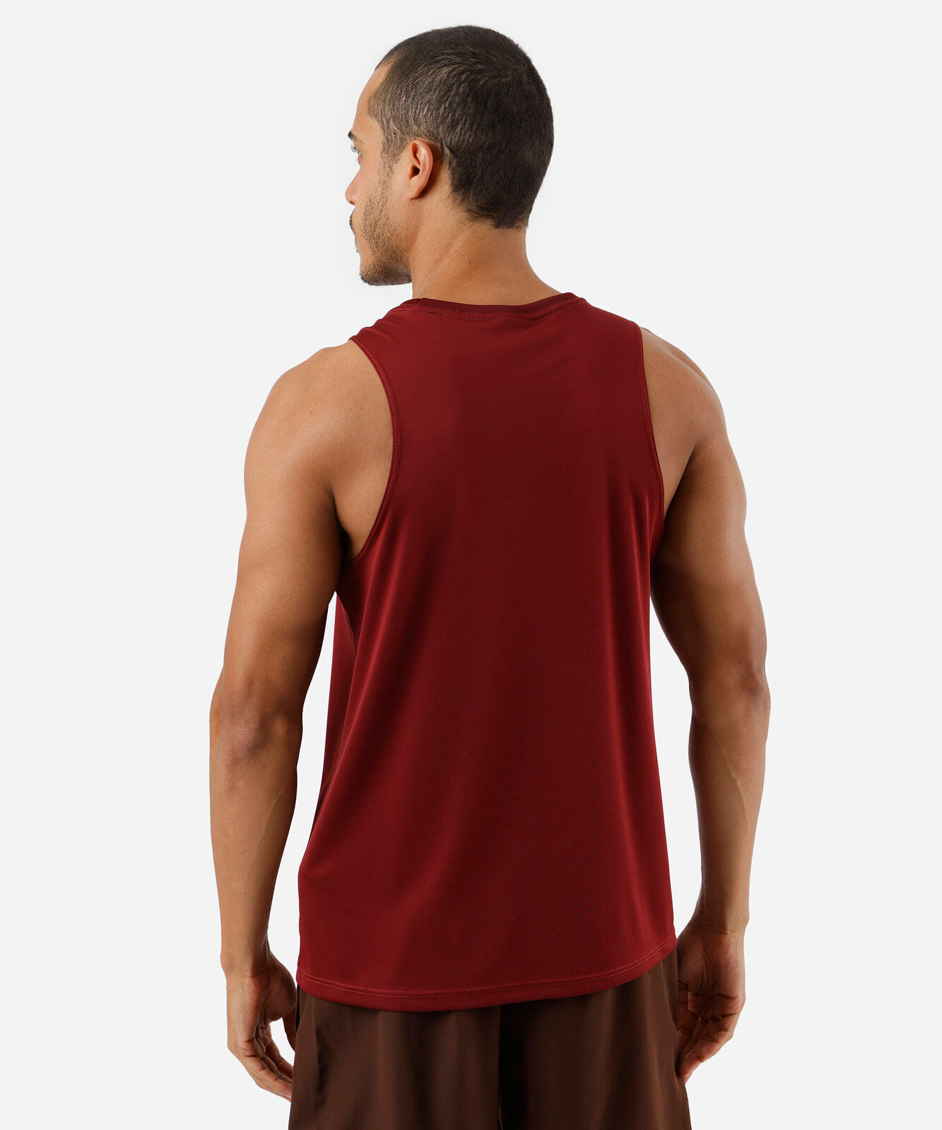 regata slim fit masculina esportiva vinho