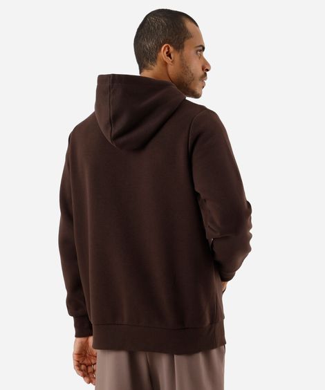 blusão oversized masculina de moletom esportivo ace marrom