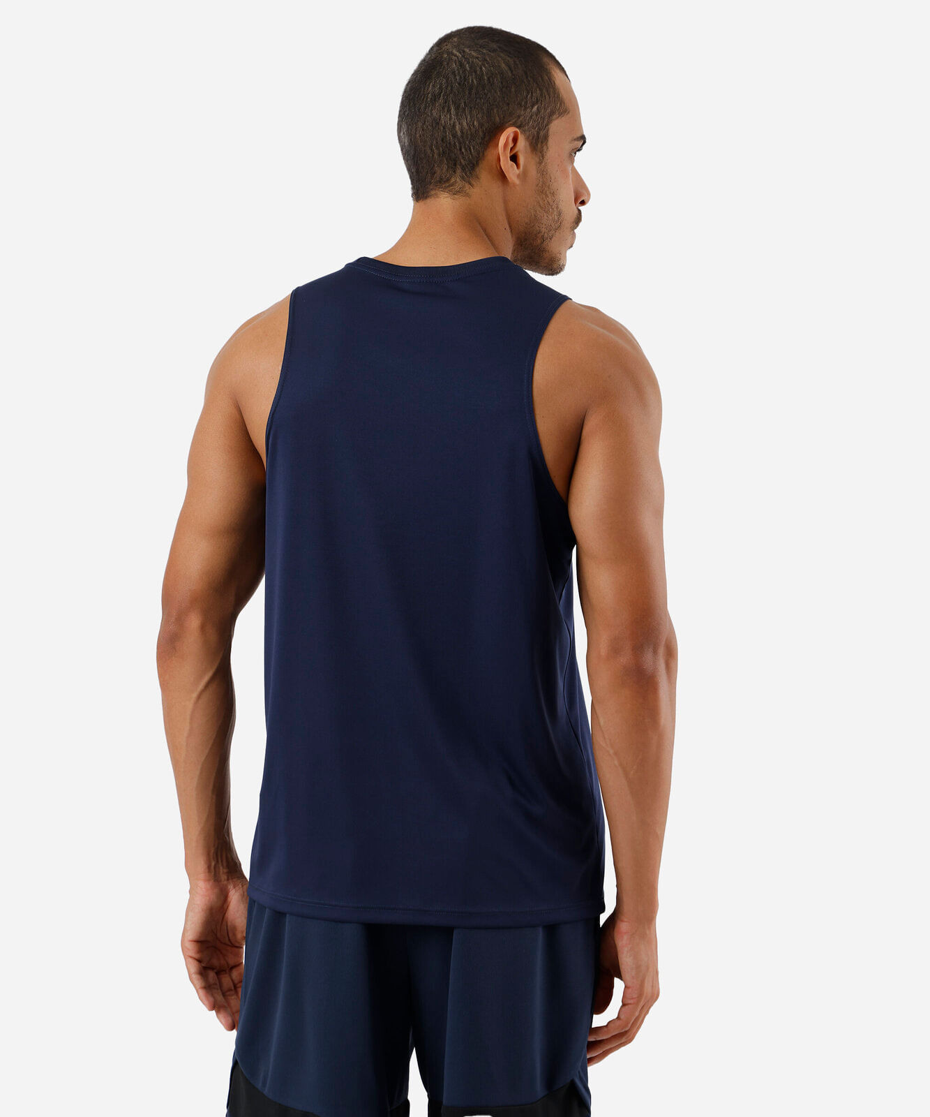 regata slim fit masculina esportiva azul