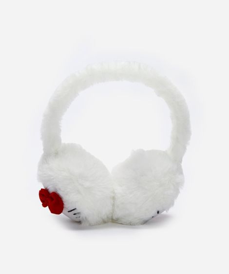 protetor de orelha infantil hello kitty  off white