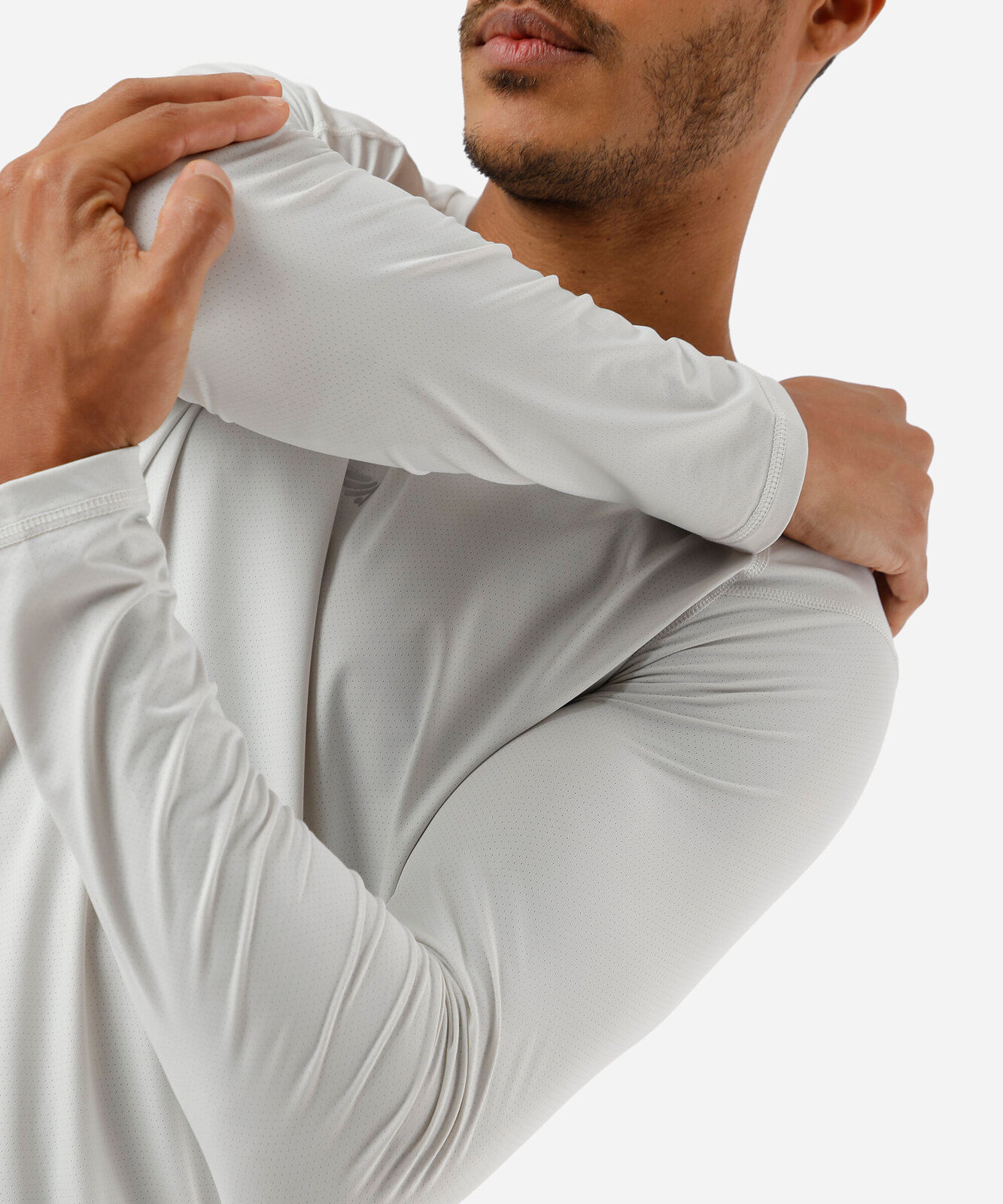camiseta masculina manga longa cinza