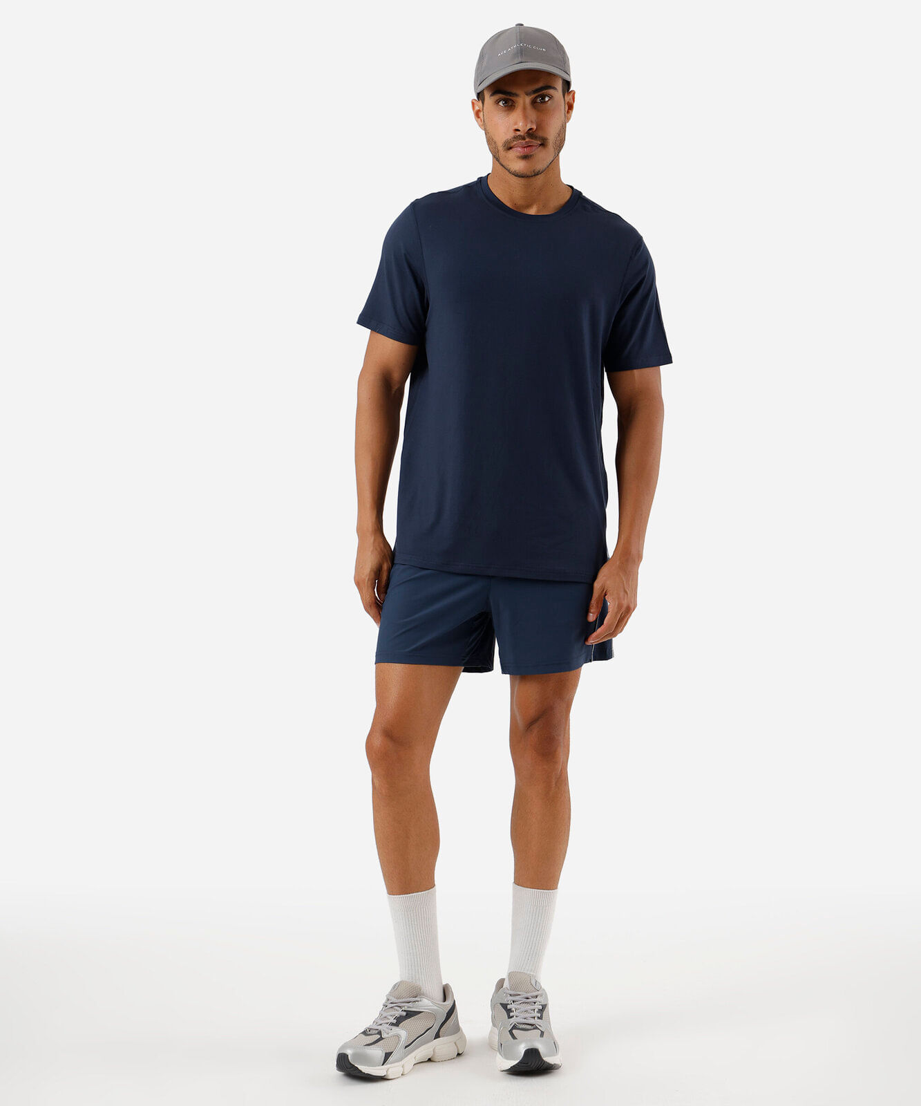 camiseta masculina manga curta azul
