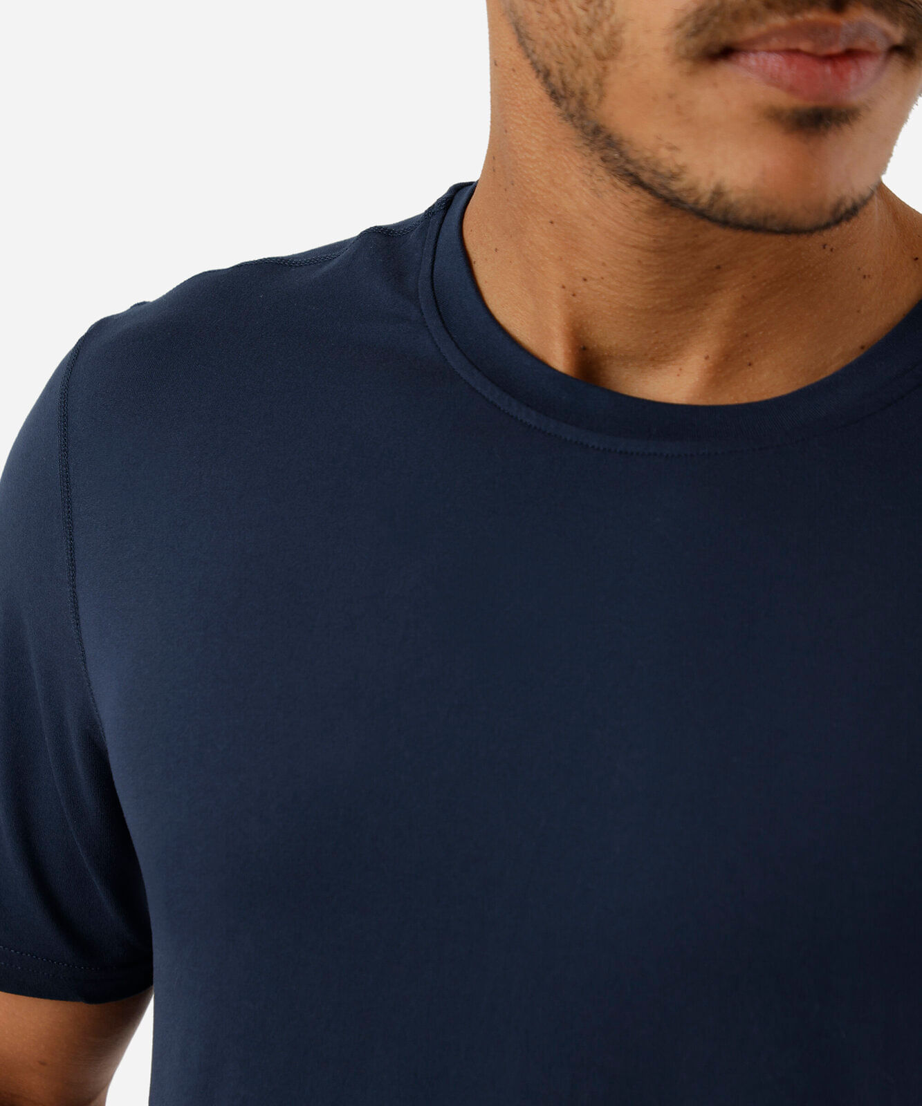 camiseta masculina manga curta azul
