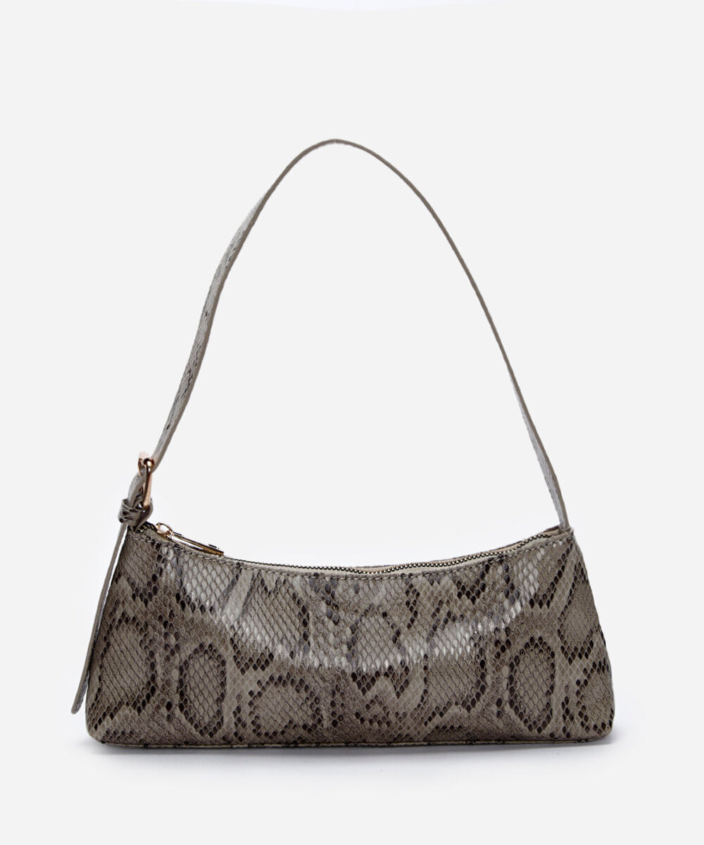 bolsa baguete com fivela colorido