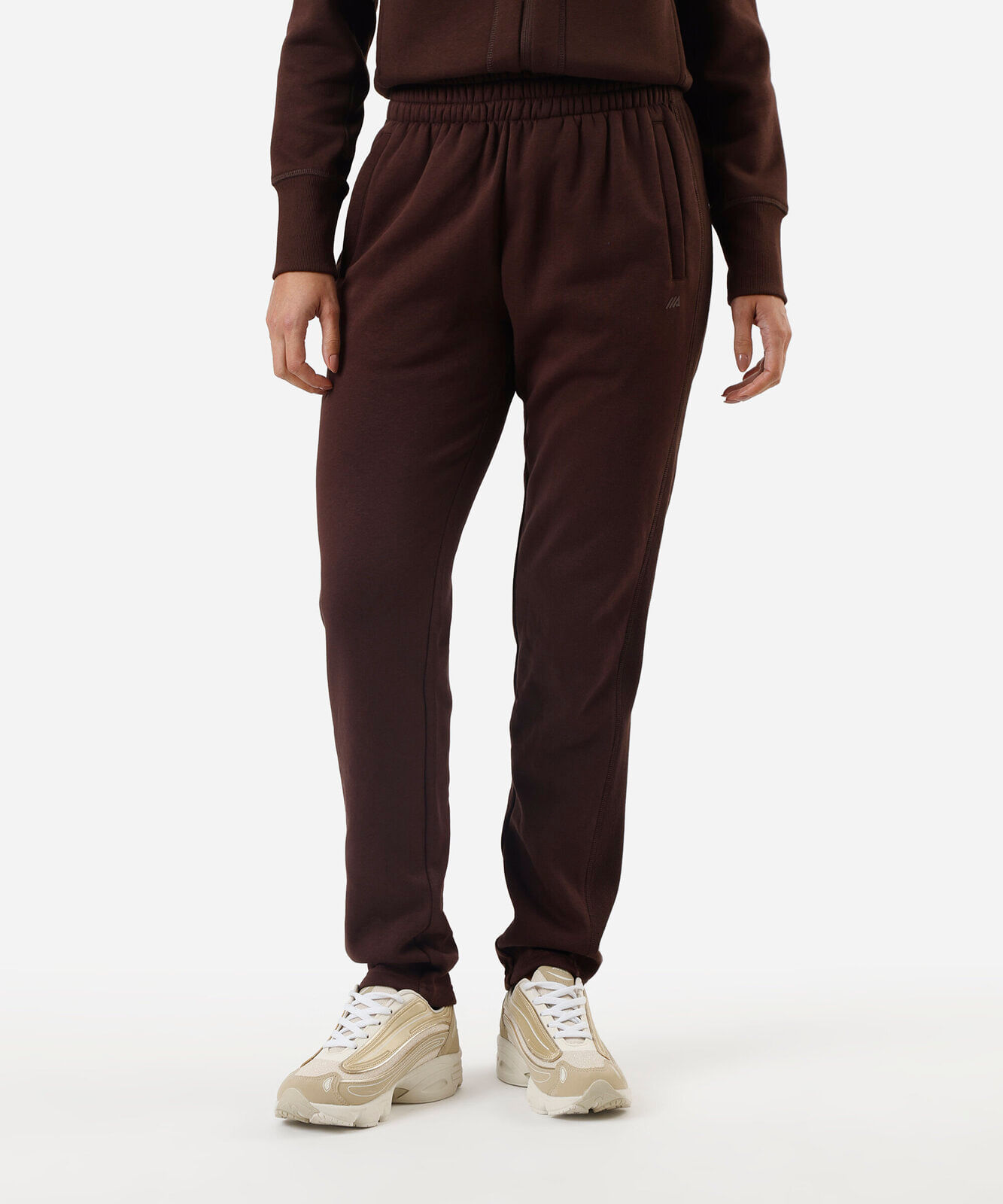calça jogger feminina de moletom esportiva marrom