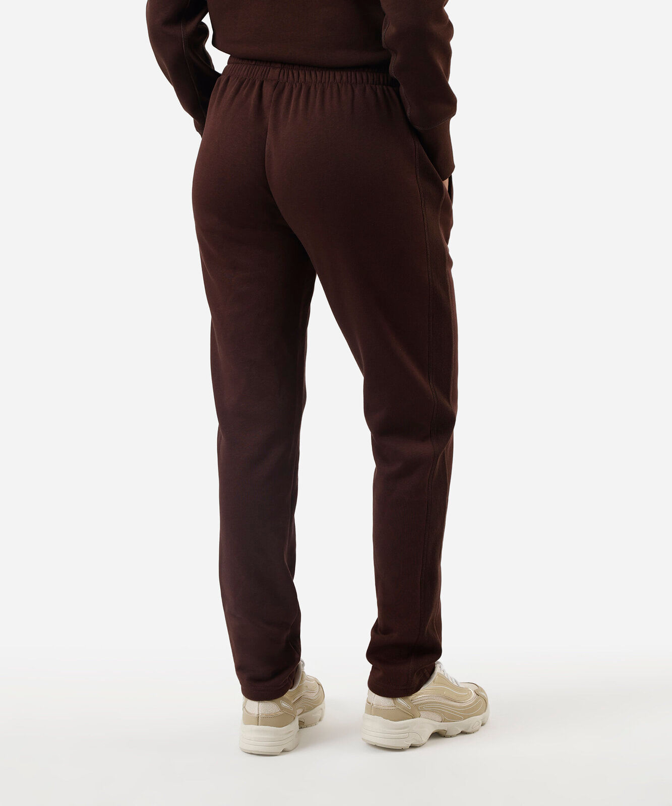 calça jogger feminina de moletom esportiva marrom