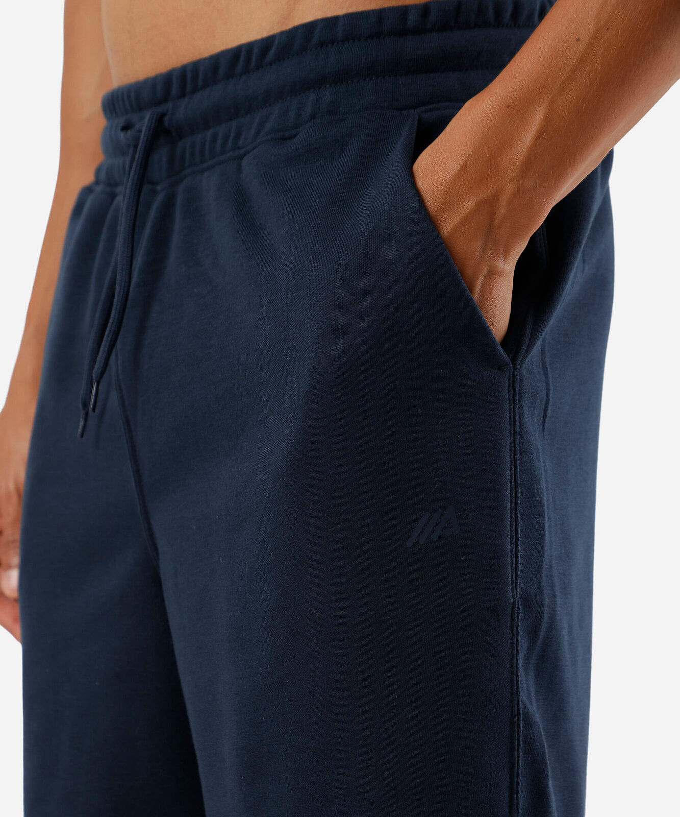 bermuda esportiva reta masculina de moletinho azul