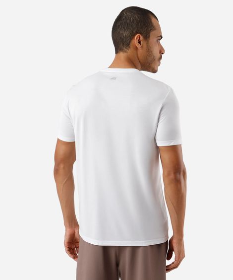 camiseta masculina básica esportiva manga curta branca