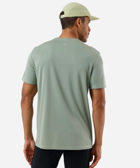 camiseta masculina básica esportiva manga curta verde