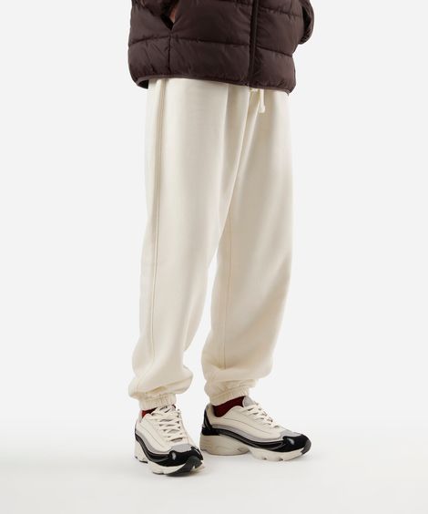 calça masculina de moletom baggy jogger off white