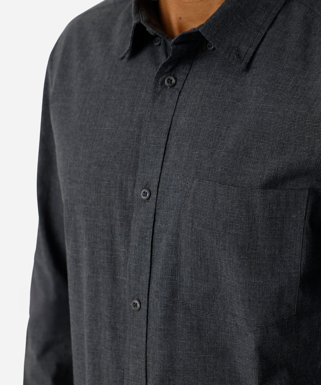 camisa masculina de algodão manga longa cinza