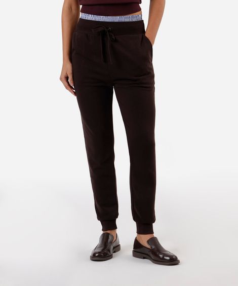 calça feminina  de moletom jogger básica